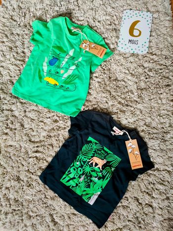 2 T-shirt catimini 6 mois