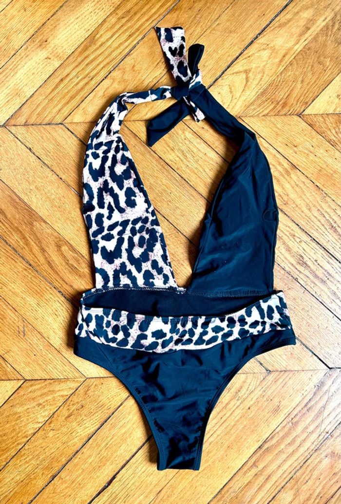 Neuf sublime maillot de bain 2 pièces léopard T36 - photo numéro 3