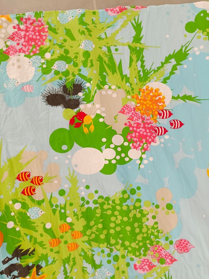 Housse de couette enfant poissons, étoiles de mer, crabes, oursins - photo numéro 6