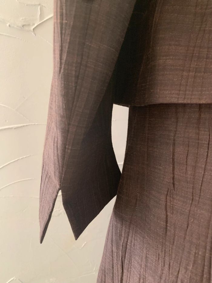 Ensemble 1 2 3 marron tailleur salopette jambes larges +blazer taille 42 - photo numéro 10