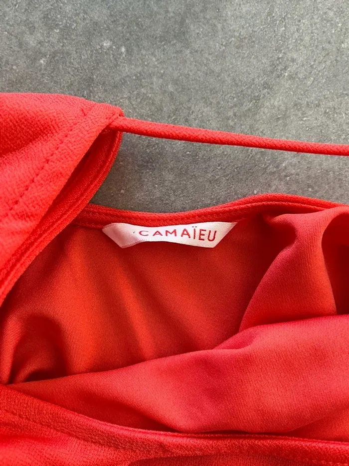 Robe camaïeu orange/rouge - photo numéro 4