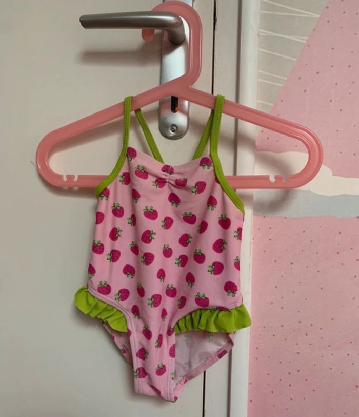 Lot Maillots de Bain Tribord Rose et Blanc 18 Mois - photo numéro 2