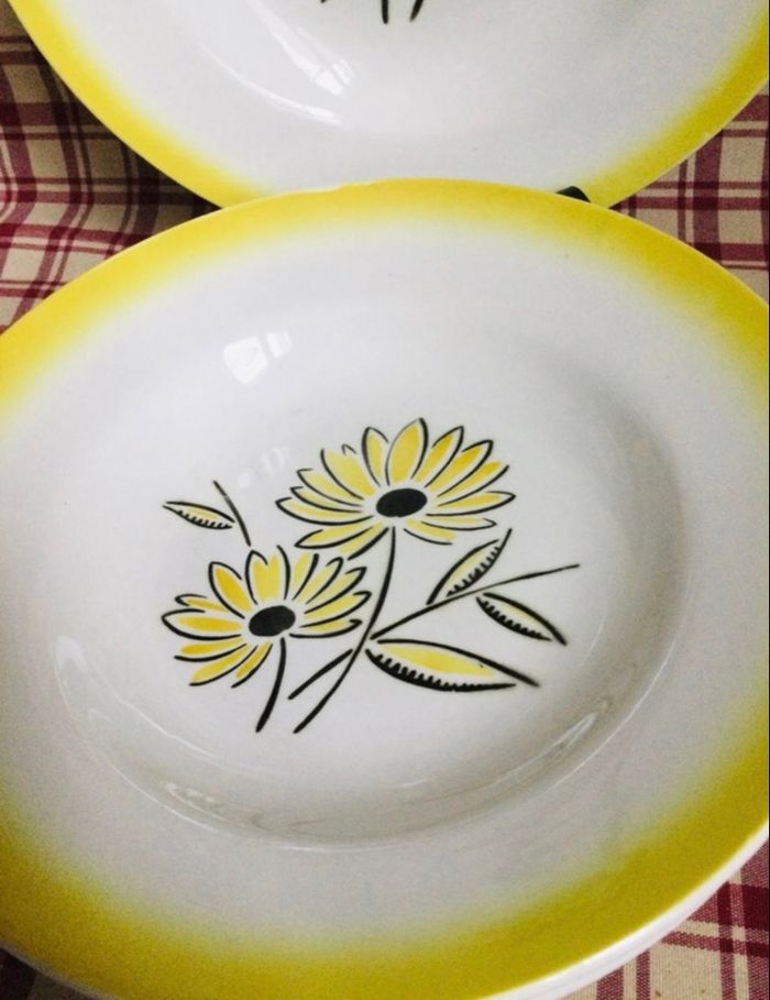 6 assiettes creuses vintage année 60 - photo numéro 4