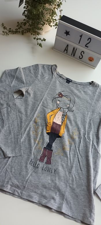 T-shirt gris 12 ans