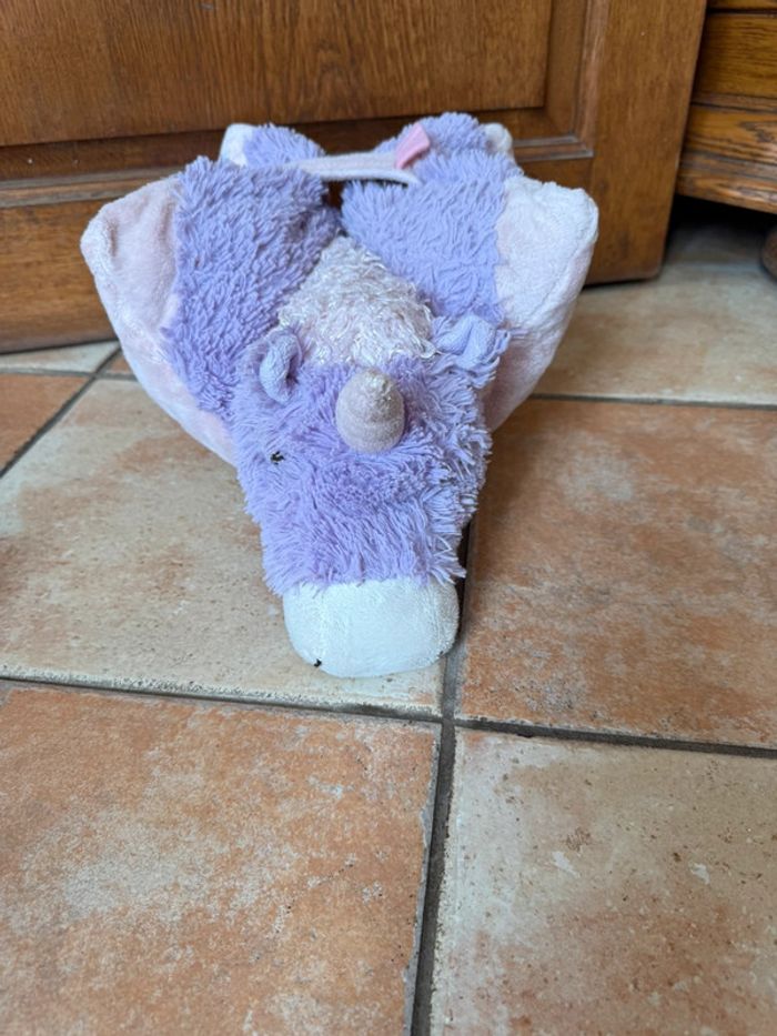 Coussin licorne repliable rose violet - photo numéro 4