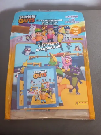 Pack stumble guys panini album + 18 stickers