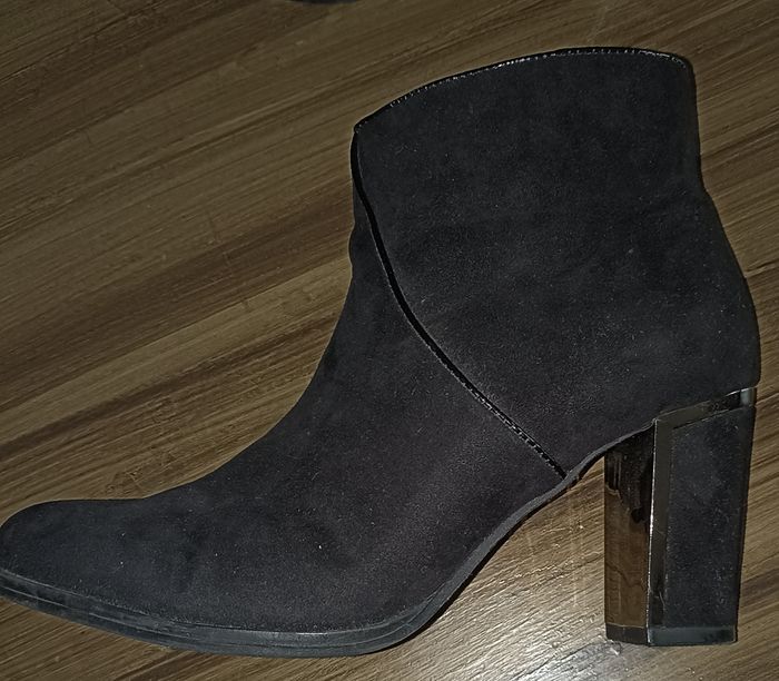 Bottines Noires Élégantes à Talons Carrés - photo numéro 4