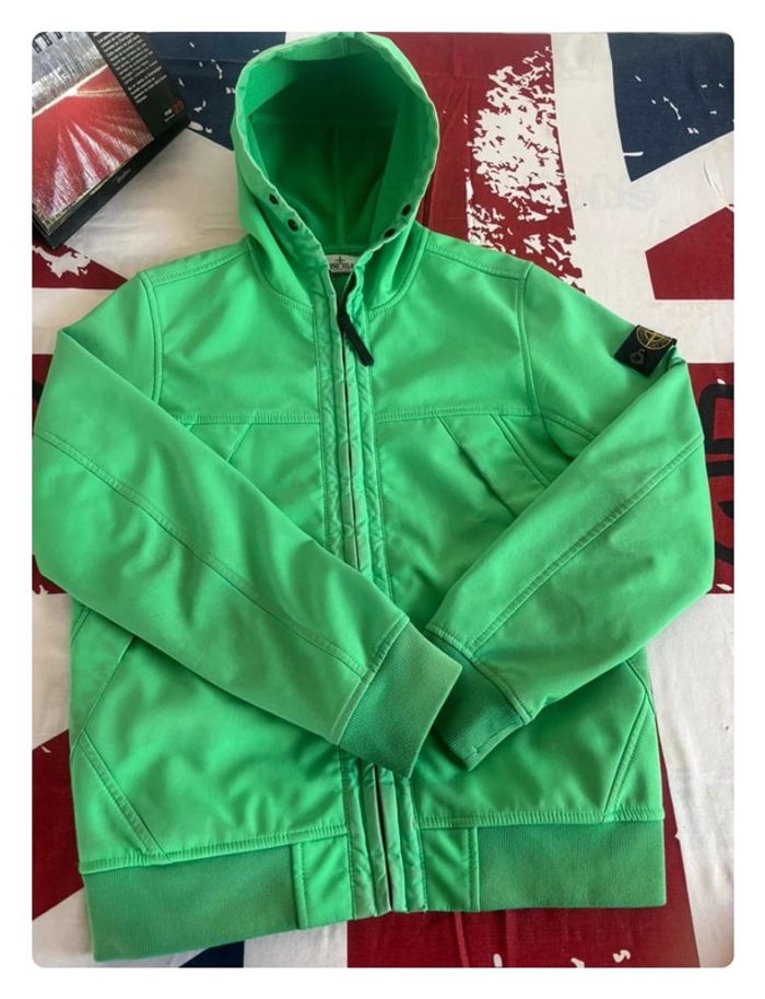 Coupe vent junior Stone Island taille xs vert pomme - photo numéro 3