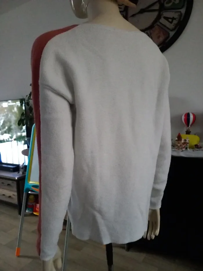 Pull blanc Camaïeu M - photo numéro 7