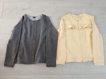 Lot de 2 gilets fille taille 10 a's