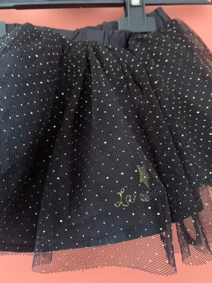 🖤 Jupe tutu noire à pois dorés - La Compagnie des Petits - 2 ans - photo numéro 2