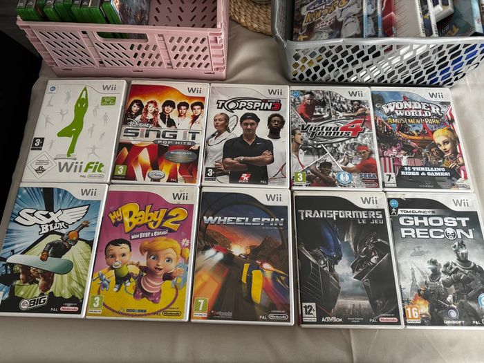 Lot de 10 jeux de wii