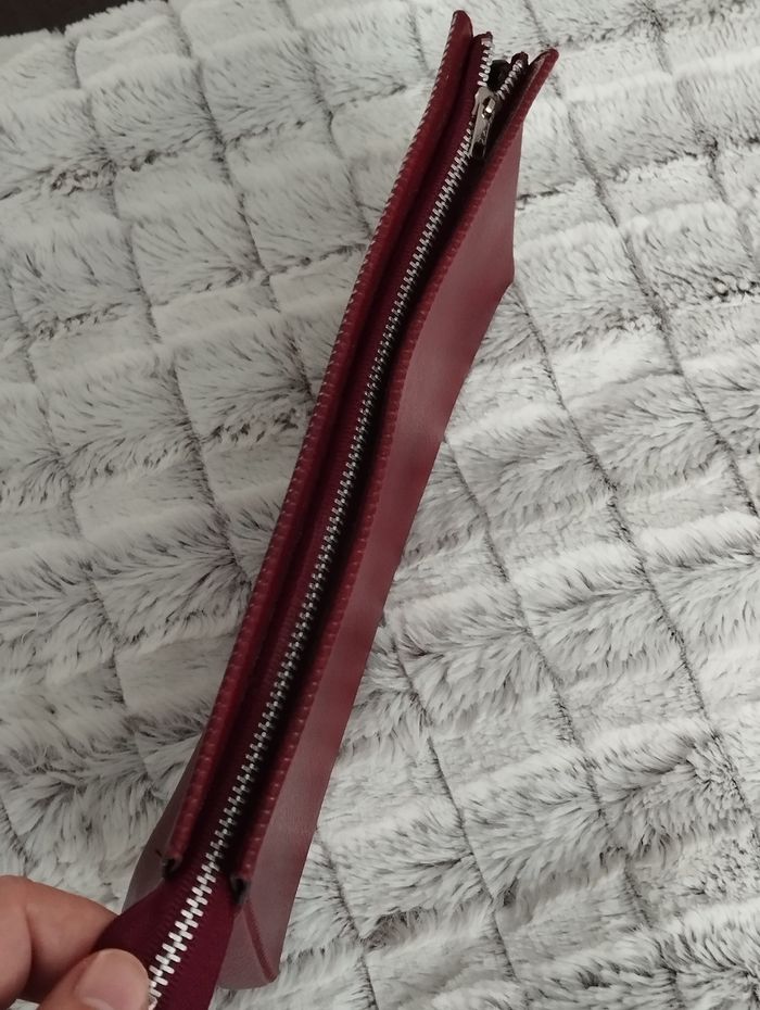 Trousse bordeaux vintage - photo numéro 3