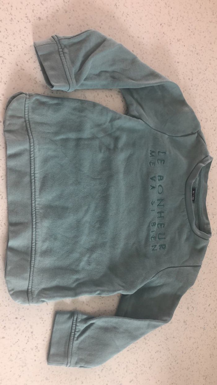 Sweat sans capuche bleu mixte 5 ans