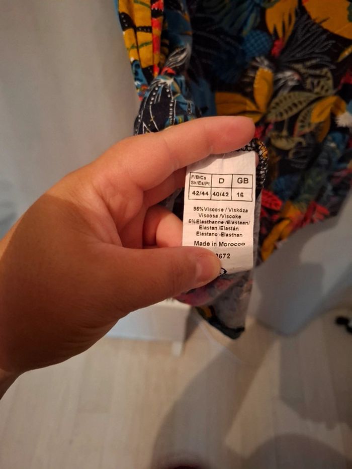 Magnifique robe fleurie manche courte femme été leger - photo numéro 6