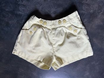 Short coton piqué jaune pâle 7 ans Vert baudet 