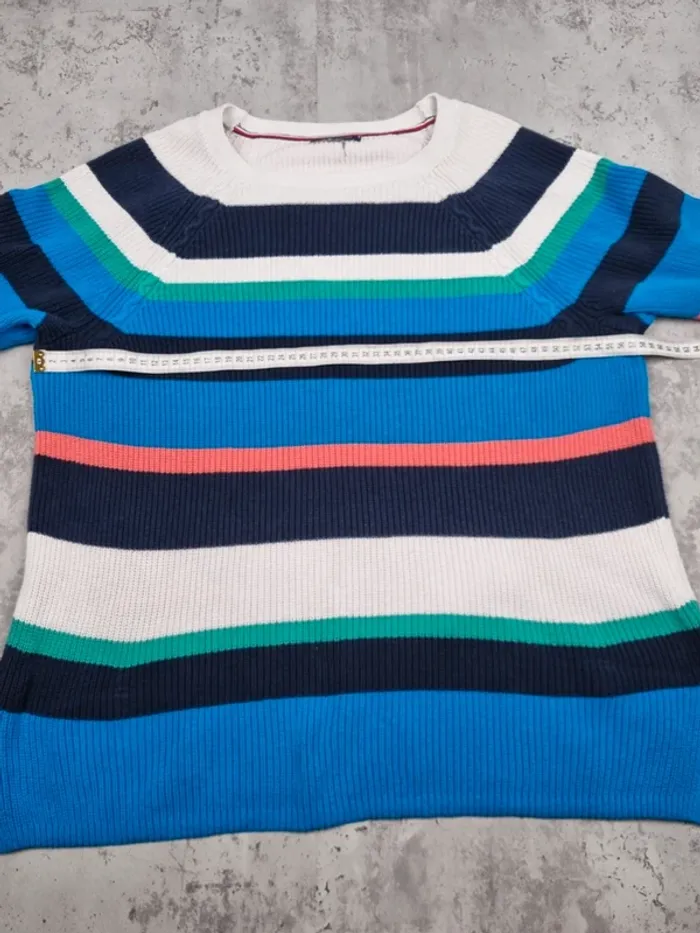 Pull rayé multicolore Tommy Hilfiger – Taille XL Femme (mesures en photos) - photo numéro 8