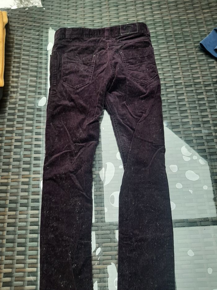 Pantalon slim  velours okaidi 10 ans - photo numéro 4