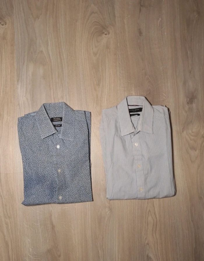 T.37-38 > S - lot 2 Chemises Galeries Lafayette bleues