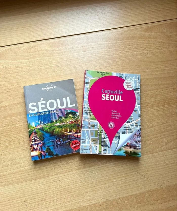 Livres de voyages Corée du Sud Séoul Lonely Planet + Cartoville