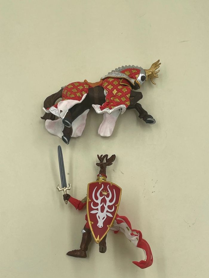 Figurines Papo guerrier médiéval cheval + chevalier - photo numéro 4
