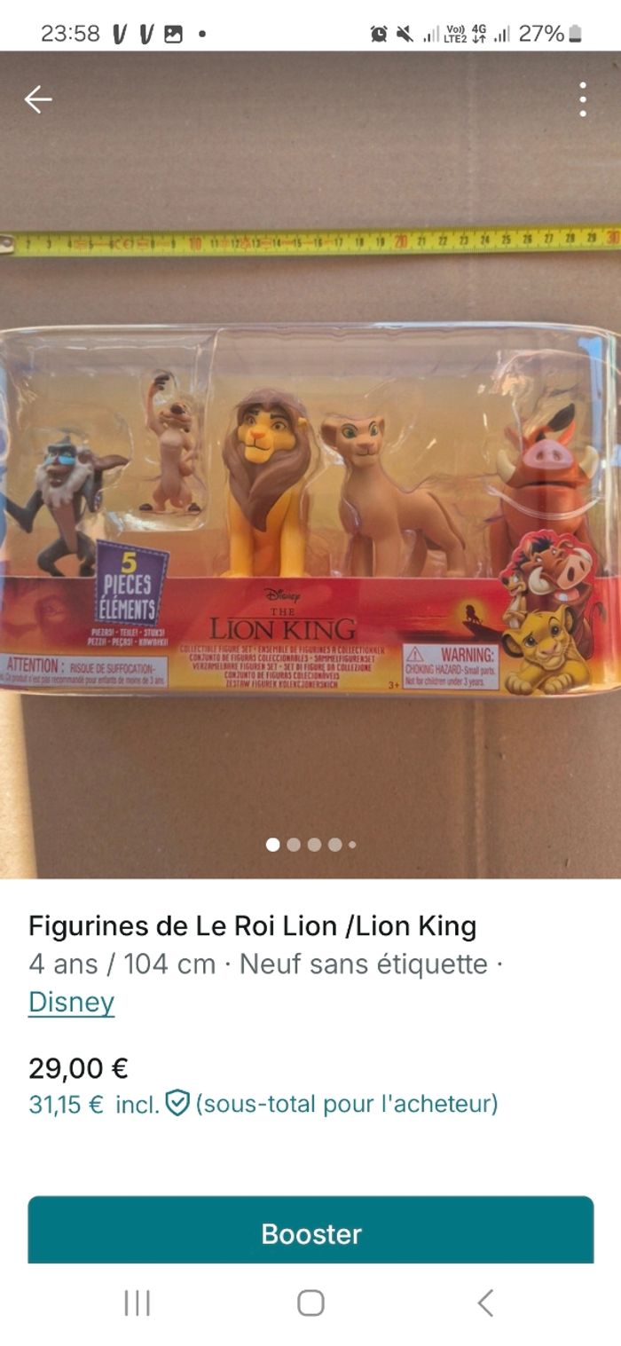 Figurines de Le Roi Lion /Lion King