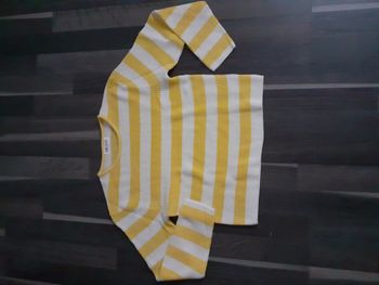 Pull rayé jaune et blanc 10 ans H&M NEUF