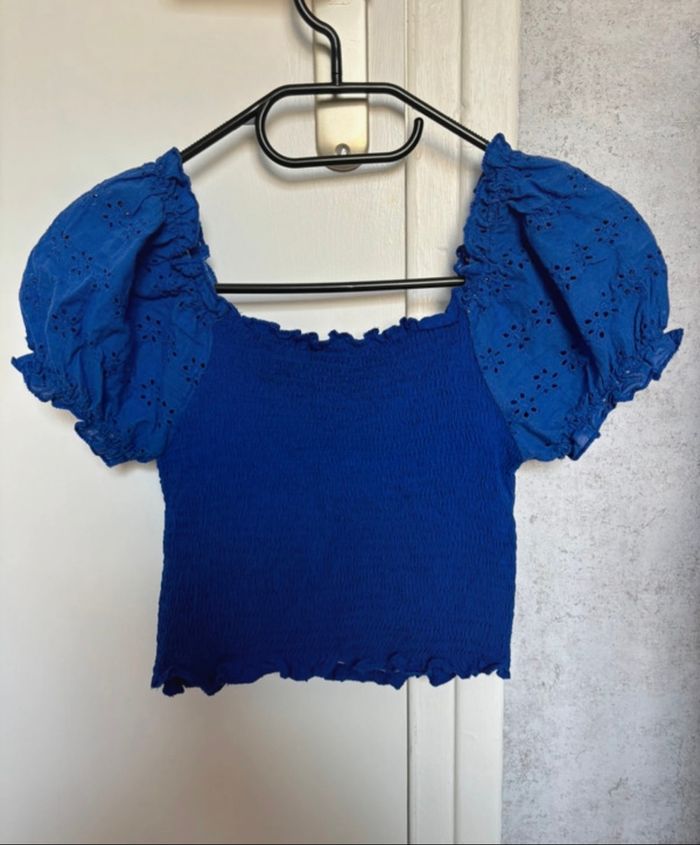 Blouse courte à plis - photo numéro 2