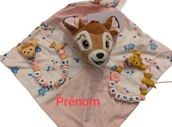 Doudou et attache Bambi
