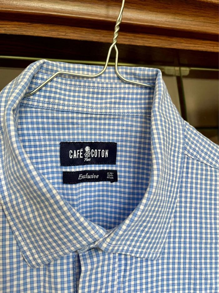 Chemise ML T.40 (M) Café Coton ceintrée - photo numéro 2
