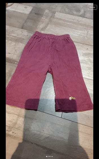 Pantalon velours violet