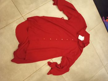 robe chemise rouge neuve étiquette achat just me