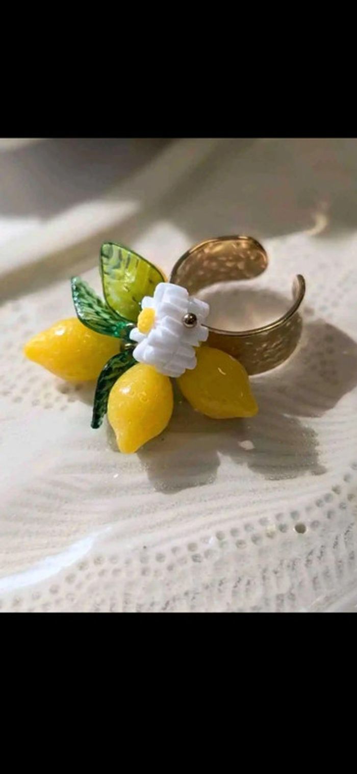 Bague Neuve Citrons 🍋 Réglable - photo numéro 2