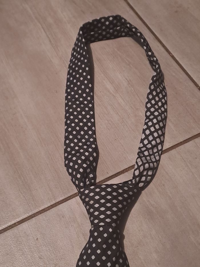 Cravate Noir Blanc Pierre Cardin - photo numéro 2