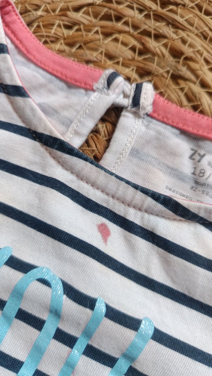 Barboteuse en coton rayé marinière 18/24 mois - photo numéro 5