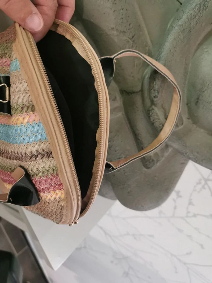 Sac en paille coloré - photo numéro 3