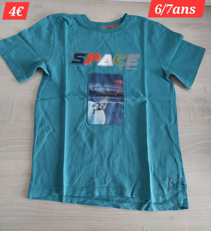 T-shirt garçon 6/7ans écrit SPACE avec motif - photo numéro 2