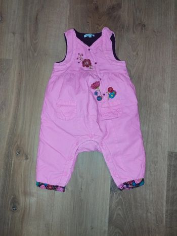 Salopette rose hiver 12mois