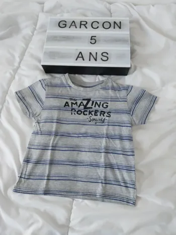 Tee-shirt manche courte garçon 5 ans Kiabi