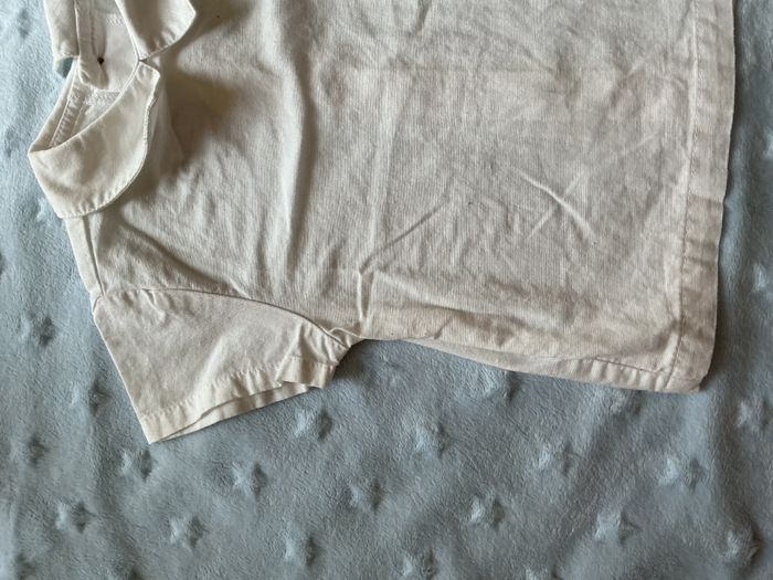 chemise manches courtes blanc ouverture totale au dos 3 mois mini kids - photo numéro 4