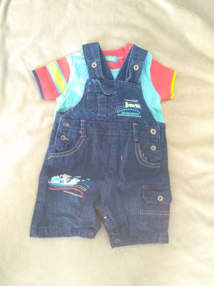 Lot salopette short et t shirt 3 mois