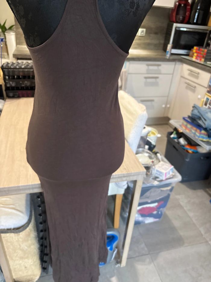 Robe longue marron S - photo numéro 3