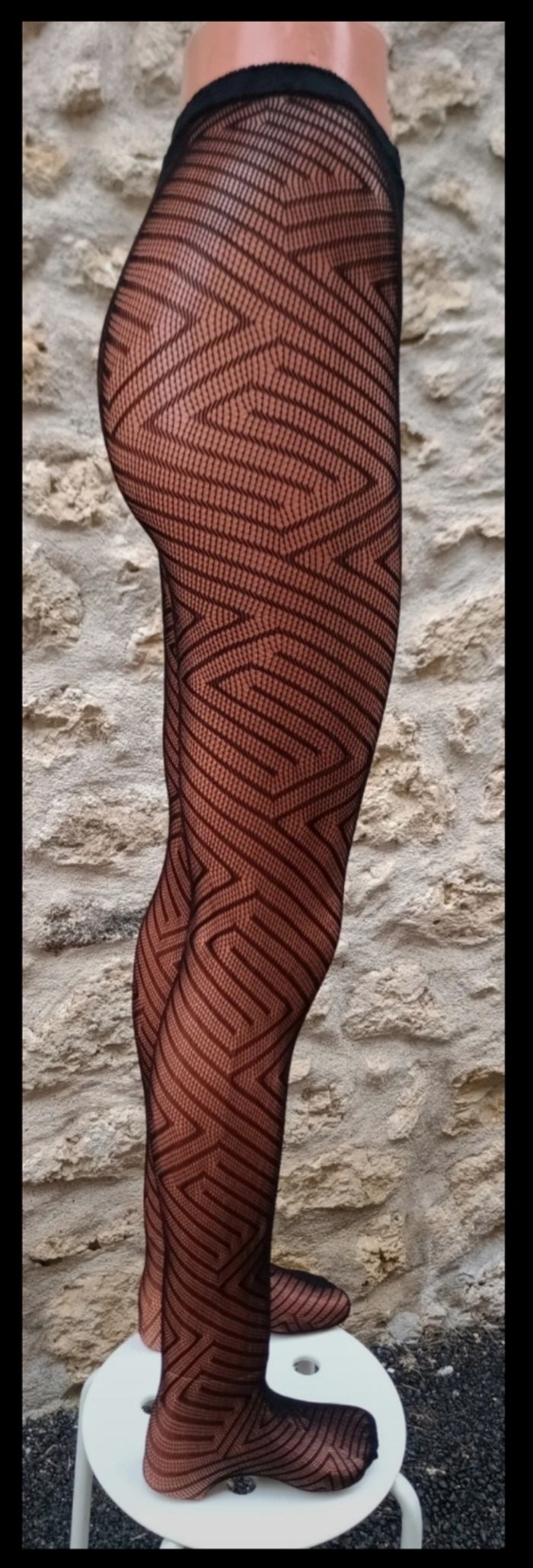 Collant résille motif fantaisie - photo numéro 4
