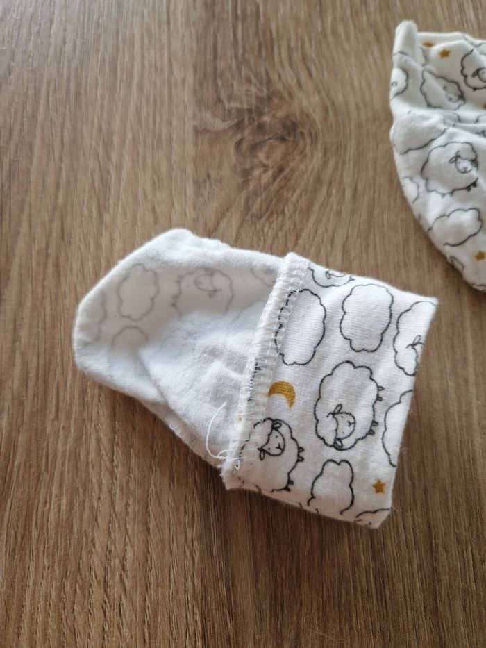 Moufles de Naissance / Mitaines Bébé Verbaudet - Taille 1 Mois - photo numéro 2