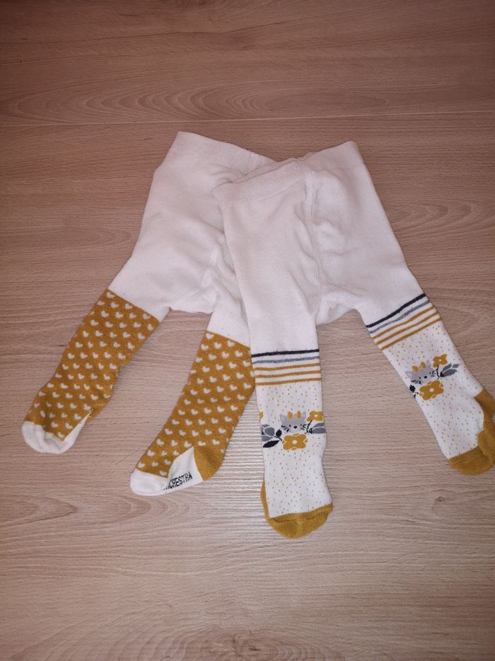 Collant beige / jaune