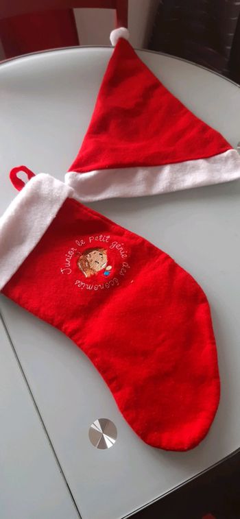 Bonnet + bottes de Noel