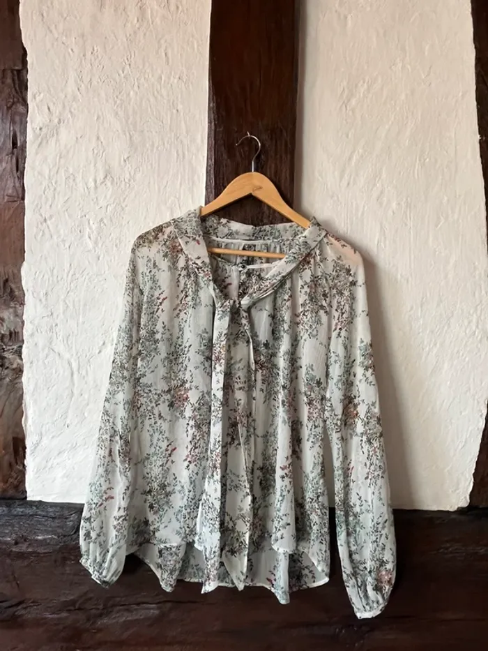 Blouse fluide imprimé fleuri IKKS Women - taille 42 - Élégance automnale - photo numéro 3