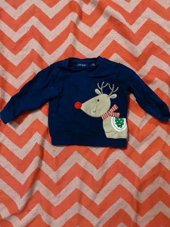 Pull/sweat bleu marine reine T.9-12 mois