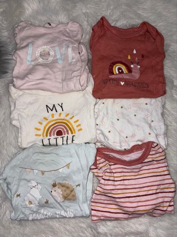 Lot bodies manches longues 3 mois