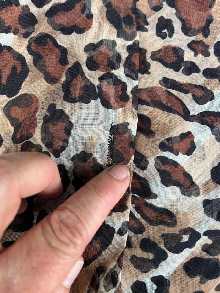 Superbe chemise en voile Mim Vintage Léopard Feuillage  T 38/40/42/44 - photo numéro 9